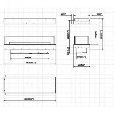 PLANIKA FORMA 1200 ISLAND FLA3 990 автоматический биокамин встраиваемый 3