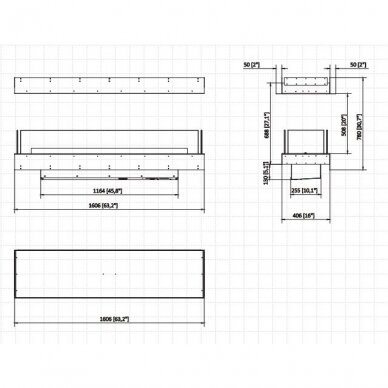 PLANIKA FORMA 1500 ISLAND FLA3 1190 автоматический биокамин встраиваемый 3