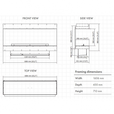 PLANIKA FORMA 1500 TUNEL FLA3 1190 biokamin sisseehitatav 5