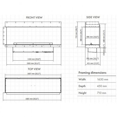 PLANIKA FORMA 1500LC PRIME FIRE 1190 automatic bioethanol built-in fireplace left corner 2