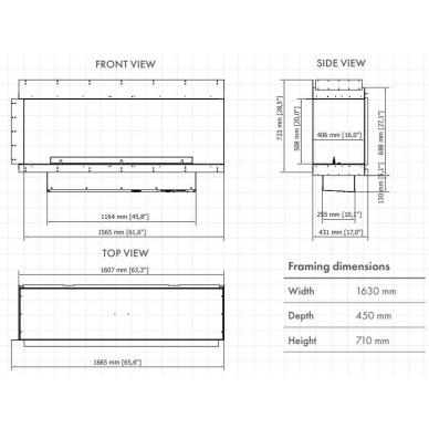 PLANIKA FORMA 1500LC FLA3 1190 automatic bioethanol built-in fireplace left corner 5