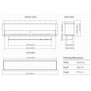 PLANIKA FORMA 2300 TUNEL FLA3 1990 automatic bioethanol built-in fireplace 5