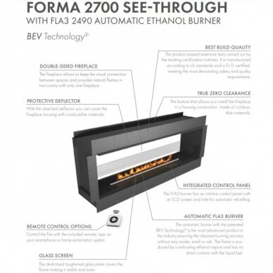 PLANIKA FORMA 2700 TUNEL FLA3 2490 iebūvēts biokamīns 4