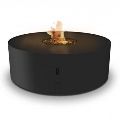 PLANIKA GALIO FIRE PIT BLACK outdoor gas fireplace