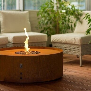 PLANIKA GALIO FIRE PIT CORTEN газовый напольный камин 1