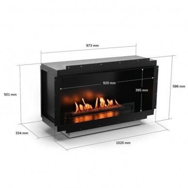 PLANIKA NEO 500 FIREPLACE автоматический биокамин встраиваемый 5