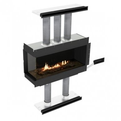 PLANIKA PANORAMA LEFT CORNER 990 automatic bioethanol built-in fireplace