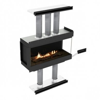 PLANIKA PANORAMA RIGHT CORNER 990 automatic bioethanol built-in fireplace