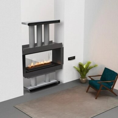 PLANIKA PANORAMA TUNNEL 990 automatic bioethanol built-in fireplace 1