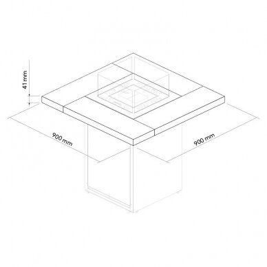 PLANIKA SQUARE TABLE gaasikamin 2