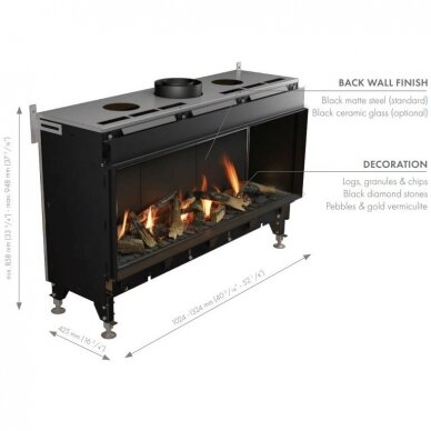 PLANIKA VALENTINO FRONT 1000 gas fireplace 2