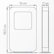 SAFRETTI CURVA XT WHITE free standing biofireplace 1