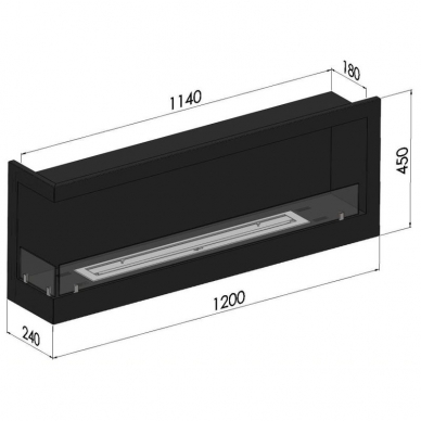 SIMPLEFIRE CORNER 1200 L биокамин встраиваемый 4