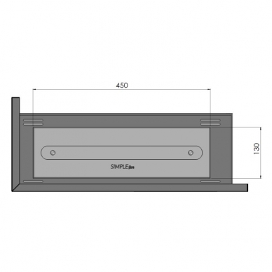 SIMPLEFIRE CORNER 600 L bioethanol built-in fireplace 4