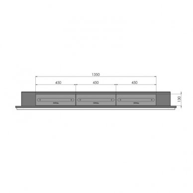 SIMPLEFIRE FRAME 1800 INOX биокамин настенный, подвесной-встраиваемый 1