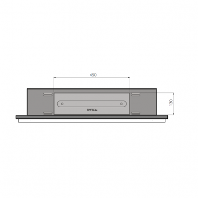 SIMPLEFIRE FRAME 900 INOX biokamin seinale-sisseehitatav 1