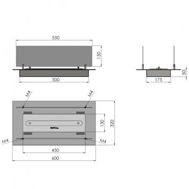 SIMPLEFIRE INSERT SIMPLE 600 INOX iebūvēts biokamīns 5