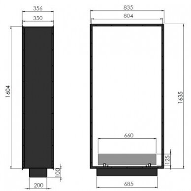 SLIMFIRE 2SIDE 1600 SLIM/VERT iebūvēts biokamīns 7