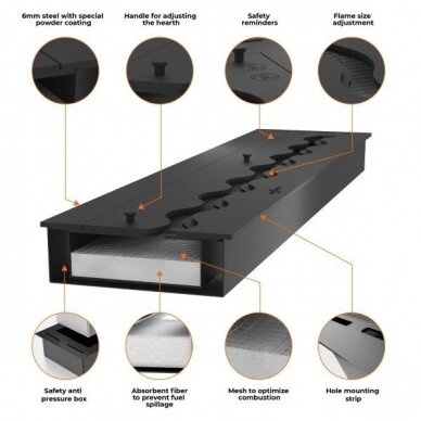 SLIMfire INSIDE 2000 bioethanol fireplace insert 9