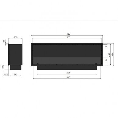 SLIMfire INSIDE 1500 BLACK biožidinys įmontuojamas 7