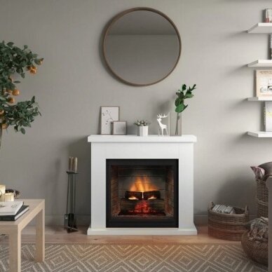 TAGU FRODE PowerFlame 2 PURE WHITE free standing electric fireplace 1