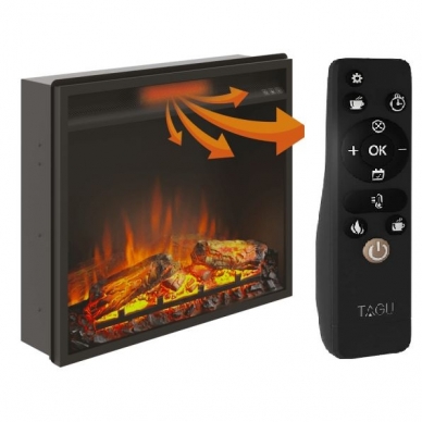 TAGU HELMI NATURAL OAK 23" free standing electric fireplace 2