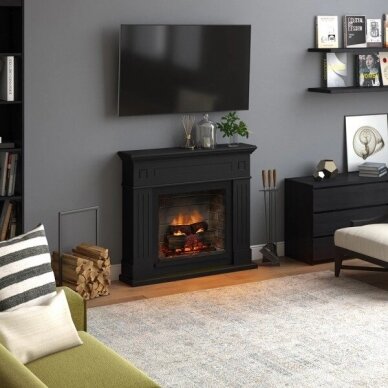 TAGU LARSEN PowerFlame 2 DEEP BLACK free standing electric fireplace 1