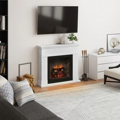 TAGU LARSEN PowerFlame 2 PURE WHITE free standing electric fireplace 3