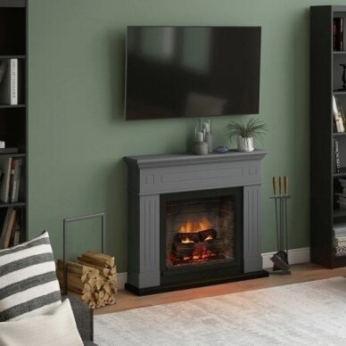 TAGU LARSEN PowerFlame 2 SOLID GREY free standing electric fireplace 3