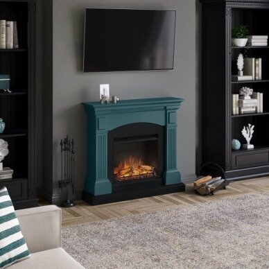 TAGU MAGNA SOFT TURQUOISE 23" free standing electric fireplace 3