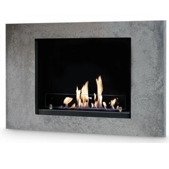 XARALYN GOYA 4114B CONCRETE bioethanol fireplace wall-mounted-insert 1