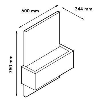 XARALYN QUERO 4114LB CORTEN sienas biokamīns 1