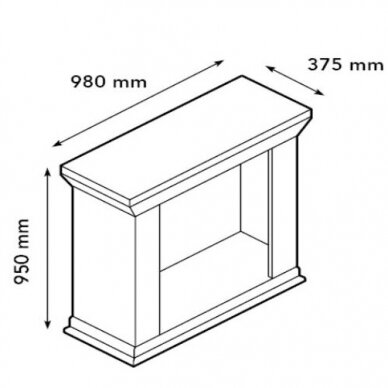 XARALYN CADIZ BUILT-IN UNIT L STONE brīvi stavošs biokamīns 1