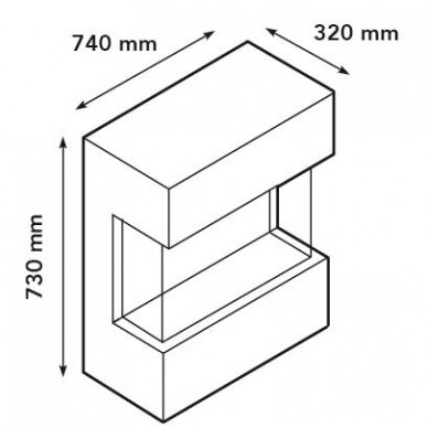 XARALYN CASTELLO 70 3D LED elektriskie sienas-Iebūvējamais kamīn 1