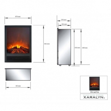 XARALYN ELSKI LED sisseehitatav elektrikamin 2