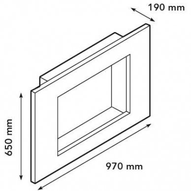 XARALYN GOYA 4114B CONCRETE biokamin seinale-sisseehitatav 2