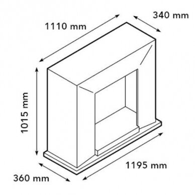 XARALYN NERO BUILT-IN C03 brīvi stavošs biokamīns 1