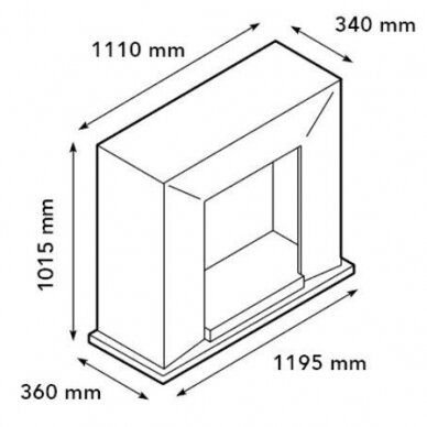 XARALYN NERO BUILT-IN MEDALLION C03 brīvi stavošs biokamīns (Kopija) 1