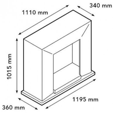 XARALYN NERO BUILT-IN STONE C03 free standing biofireplace 1