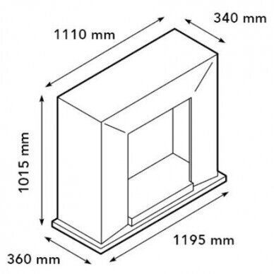 XARALYN NERO F03 Cassette 600 elektrikamin 1