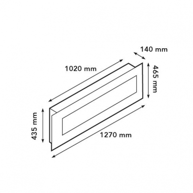 XARALYN TRIVERO 130 LED elektrikamin seinale 1