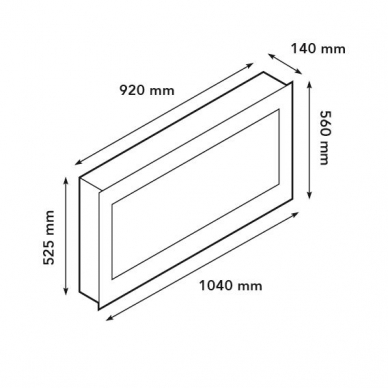 XARALYN TRIVERO 90 LED electric fireplace wall-mounted-insert 1