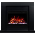 AFLAMO JOLO 60 BLACK freestanding electric fireplace with surround