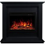 AFLAMO SUND 45 BLACK напольный электрический камин с облицовкой