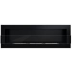 BIOHEAT 1200x400 GLASS TUV BLACK built-in - wall-mounted biofireplace black