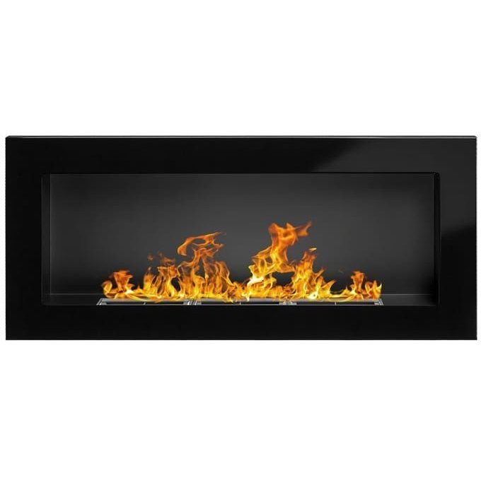 BIOHEAT 900x400 TUV LESS biožidinys įmontuojamas - pakabinamas juodas blizgus