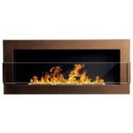 BIOHEAT 900x400 TUV BROWN GLASS - Klaasiga seinale kinnitatav / sisseehitatav biokamin