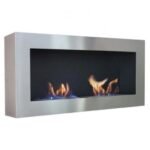 CACHFIRES LARGE STEEL wall-mounted biofireplace
