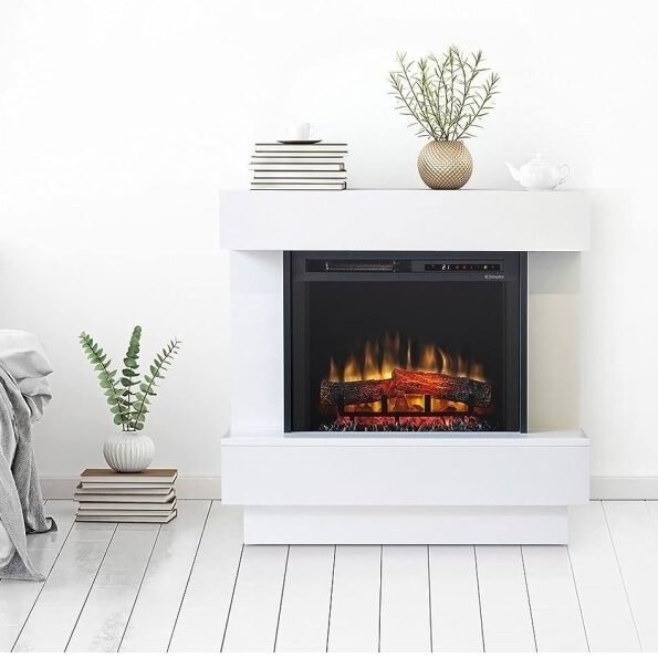 dimplex-avalone-white-eco-led-pastatomas-elektrinis-zidinys-su-apdaila-6-1 DIMPLEX AVALONE WHITE ECO LED freestanding electric fireplace with surround - Image 1