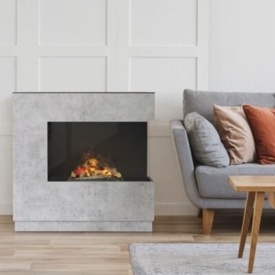 DIMPLEX ZEN R CONCRETE pastatomas elektrinis židinys su apdaila